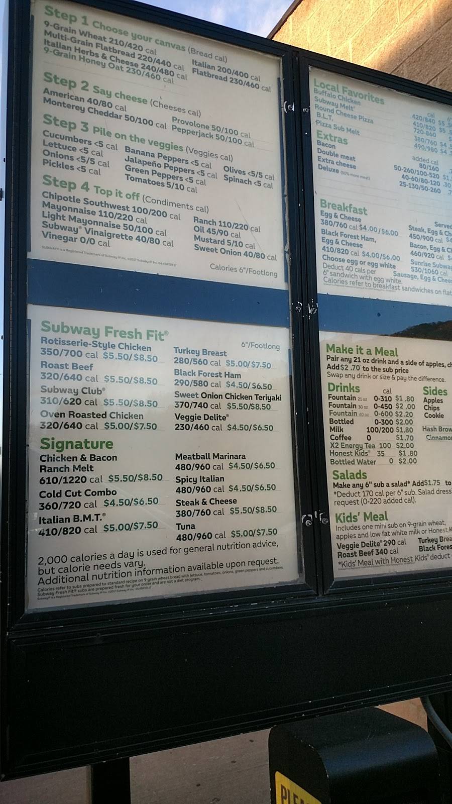 Subway | restaurant | 4202 Custer Ridge Rd, Buffalo, WV 25033, USA | 3049372396 OR +1 304-937-2396