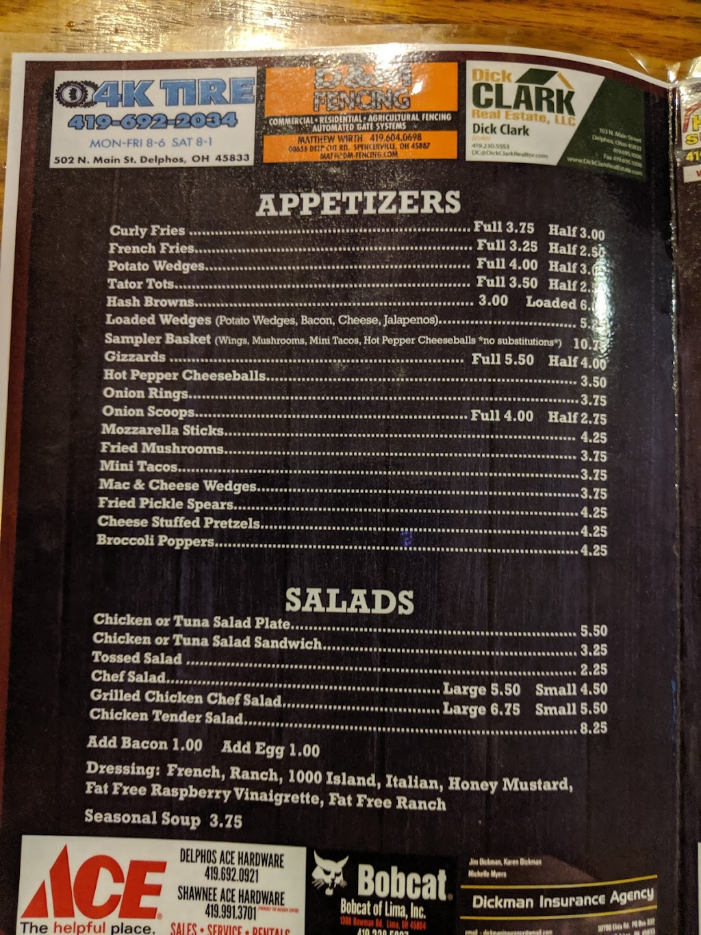 Rustic Cafe | restaurant | 107 E 2nd St, Delphos, OH 45833, USA | 4196927976 OR +1 419-692-7976