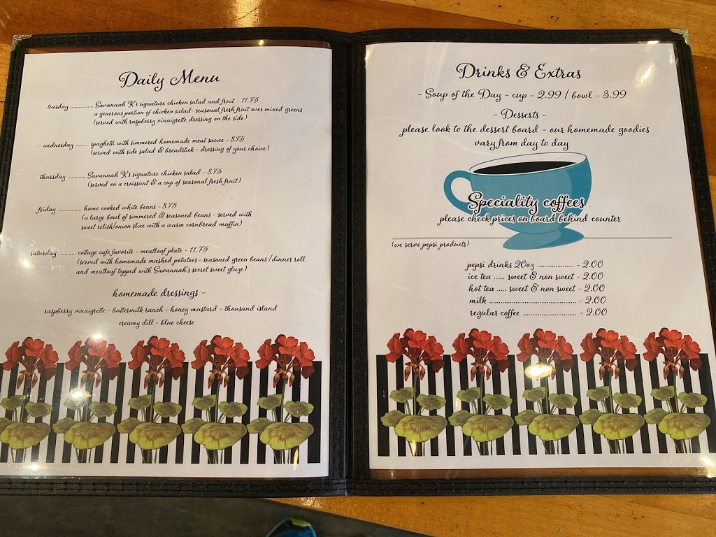 Savannah Ks Cottage Cafe | restaurant | 108 E Main St, Horse Cave, KY 42749, USA | 2704019910 OR +1 270-401-9910