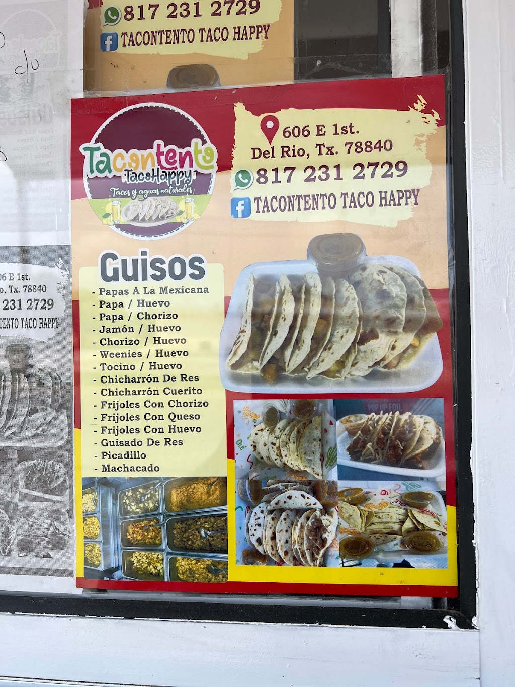 Tacontento Taco happy | restaurant | 606 E 1st St, Del Rio, TX 78840, USA | 8172312729 OR +1 817-231-2729