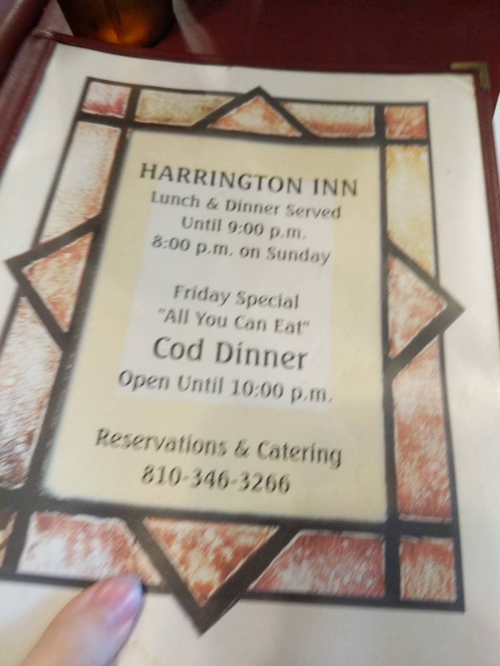 Harrington Inn | restaurant | 4154 Main St, Brown City, MI 48416, USA | 8103463266 OR +1 810-346-3266