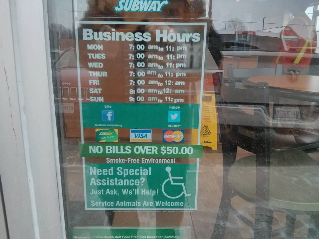 Subway | restaurant | 1379 Dundas St E, London, ON N5W 3B7, Canada | 5196599806 OR +1 519-659-9806