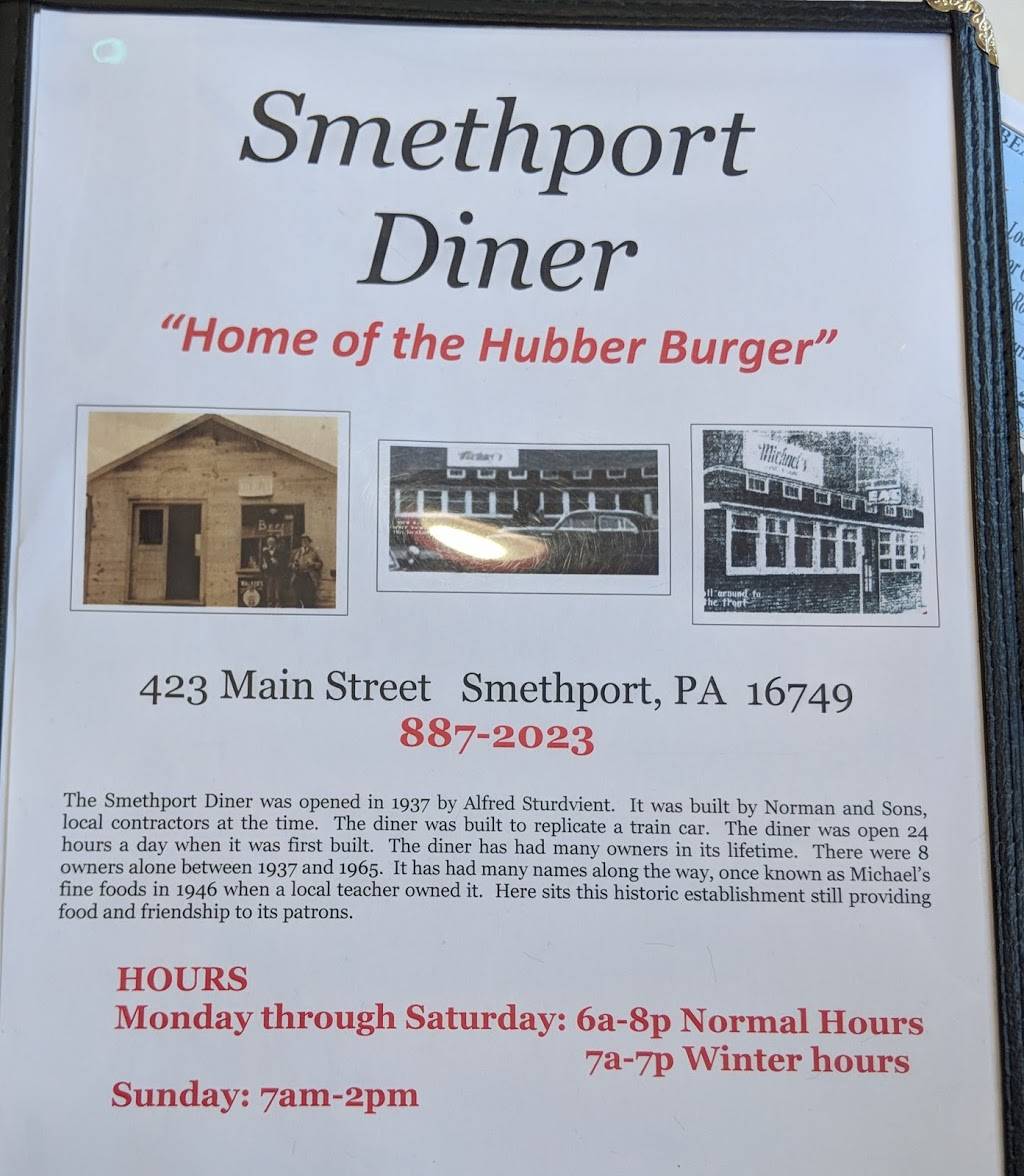 Smethport Diner | restaurant | 423 W Main St, Smethport, PA 16749, USA | 8148872023 OR +1 814-887-2023